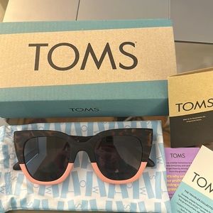 Toms Sydney Sunglasses Blonde Tort Coral Fade W/ Soft Touch Finish